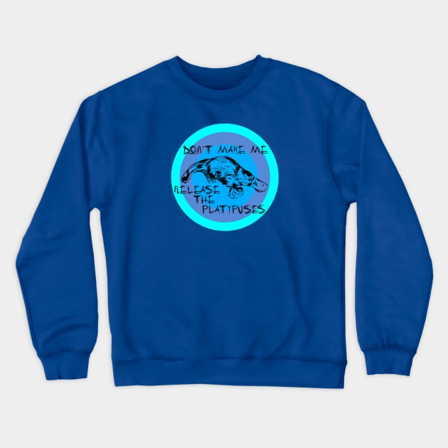 Release the Platypuses Crewneck Sweatshirt by Madblossom